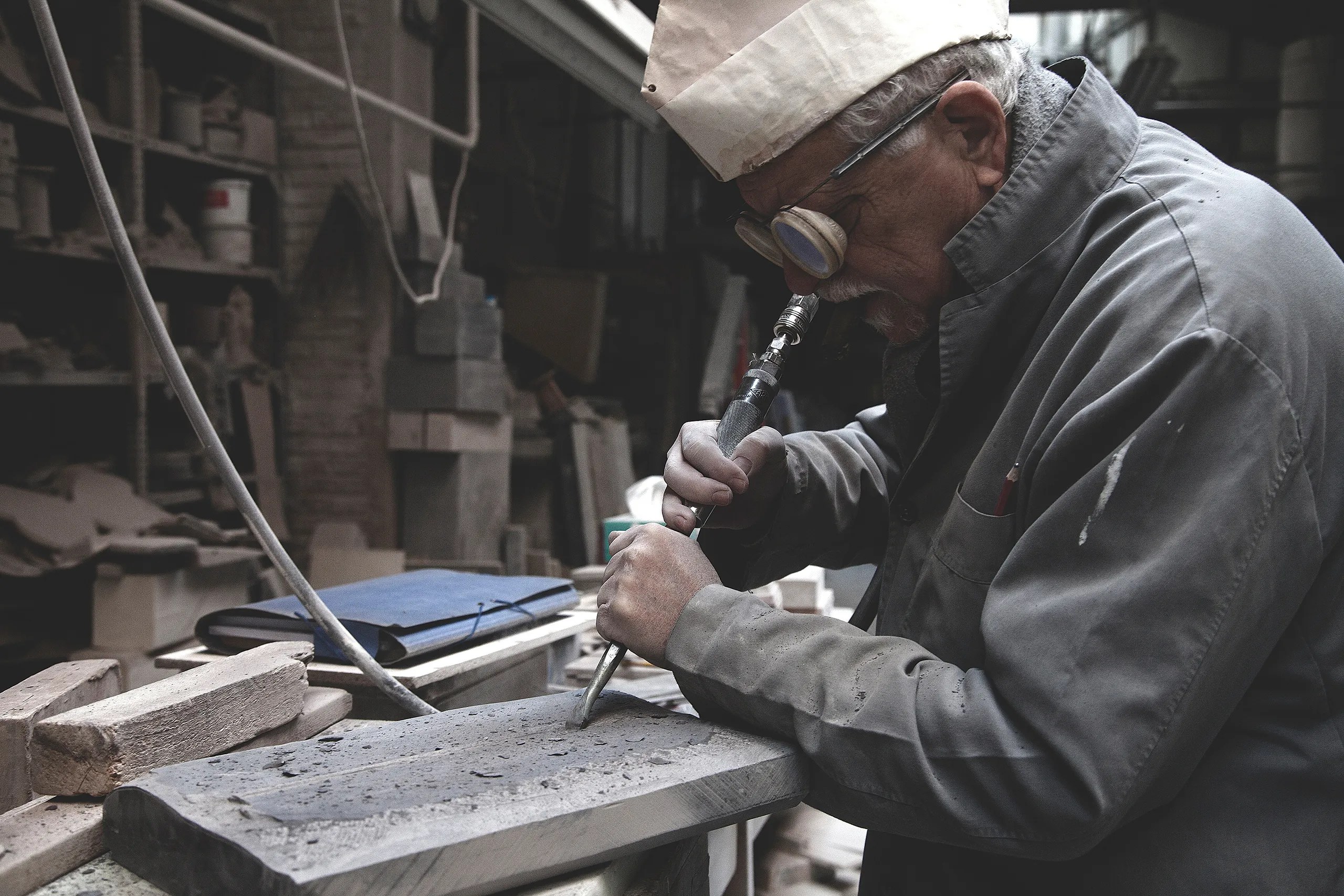 Fotografía documental escultor Joan Mora